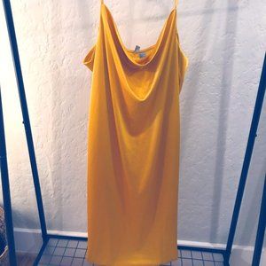 yellow midi dress  dress - like new